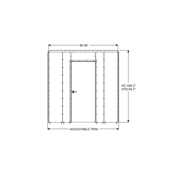 Interior Division Wall with - 32” Door Kit - Image 4
